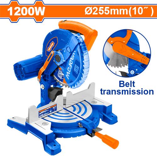 WADFOW 1200W 10-Inch Compound Mitre Saw for Wood | WXD12001 Wadfow